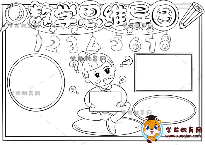 數(shù)學(xué)思維導(dǎo)圖手抄報怎么畫，數(shù)學(xué)思維導(dǎo)圖主題手抄報優(yōu)秀模板