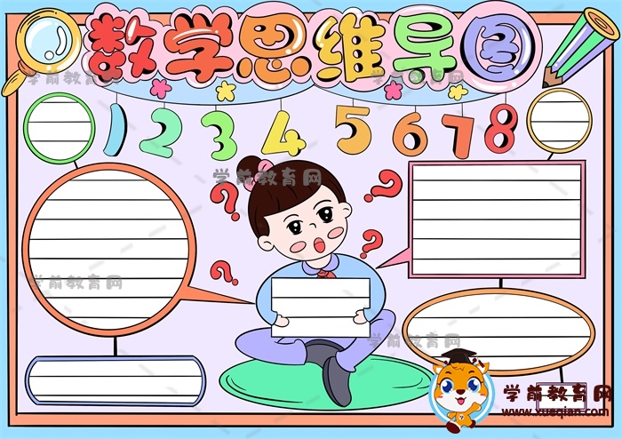 數(shù)學(xué)思維導(dǎo)圖手抄報怎么畫，數(shù)學(xué)思維導(dǎo)圖主題手抄報優(yōu)秀模板