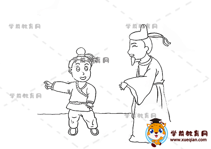 尋隱者不遇詩配畫