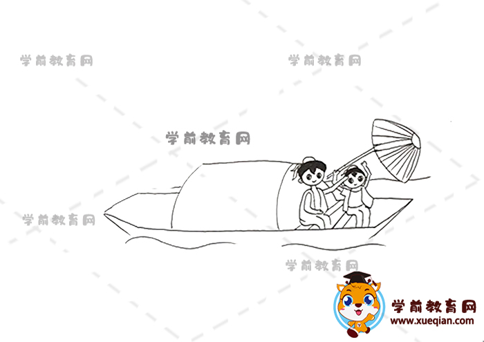 舟過(guò)安仁詩(shī)配畫