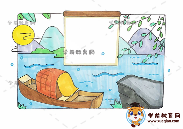 泊船瓜洲詩(shī)配畫