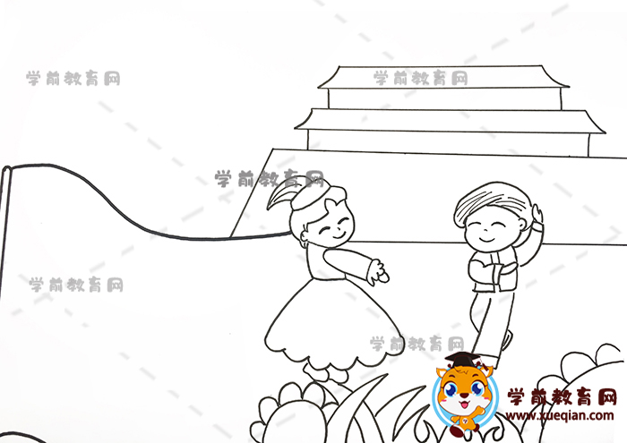 民族團結(jié)兒童畫
