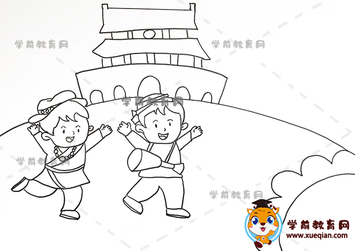 民族團(tuán)結(jié)兒童畫