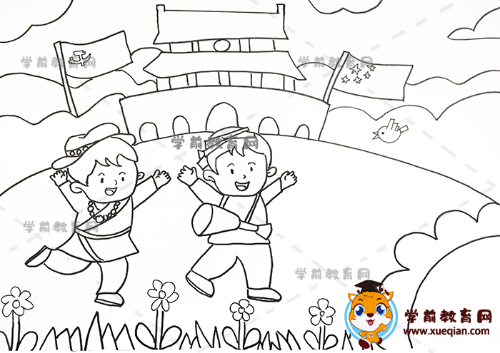 民族團(tuán)結(jié)兒童畫