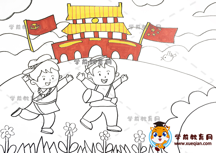 民族團(tuán)結(jié)兒童畫