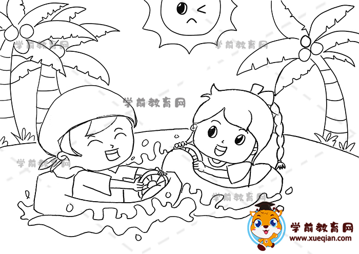 夏天兒童畫
