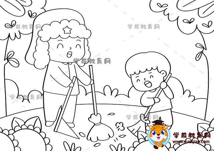 學雷鋒兒童畫