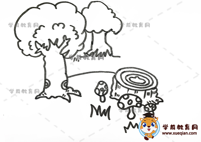 原始森林兒童畫(huà)