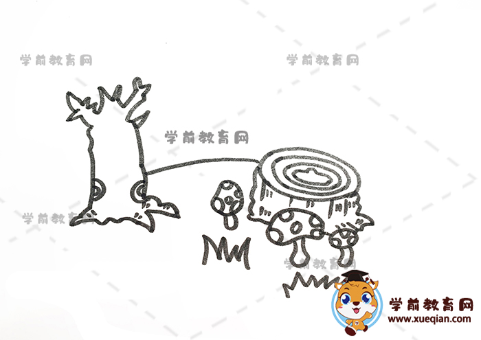 原始森林兒童畫(huà)