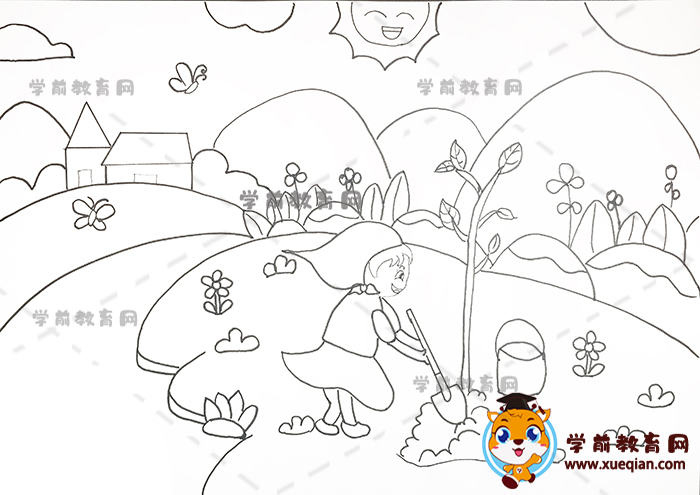 植樹(shù)節(jié)兒童畫(huà)