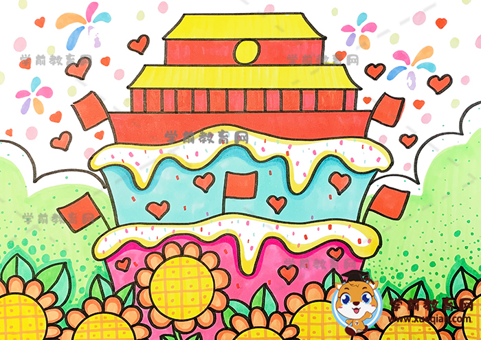 祖國(guó)生日兒童畫
