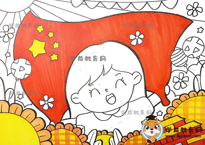 愛(ài)祖國(guó)兒童畫(huà)