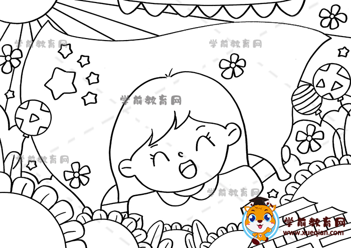 愛(ài)祖國(guó)兒童畫(huà)