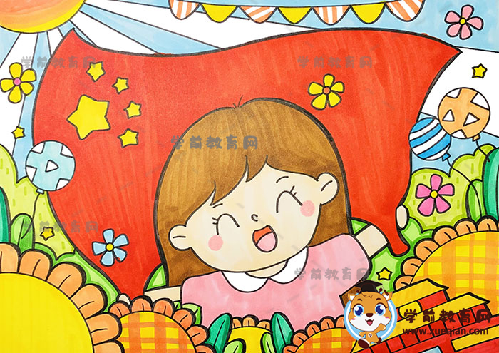 愛(ài)祖國(guó)兒童畫(huà)