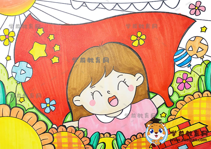 愛(ài)祖國(guó)兒童畫(huà)