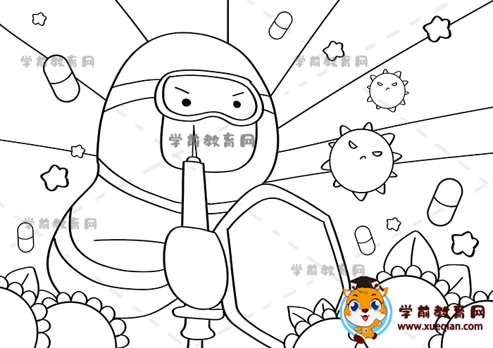 防疫兒童畫