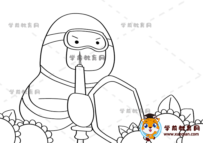 防疫兒童畫