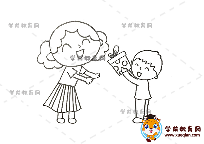 感恩老師兒童畫(huà)