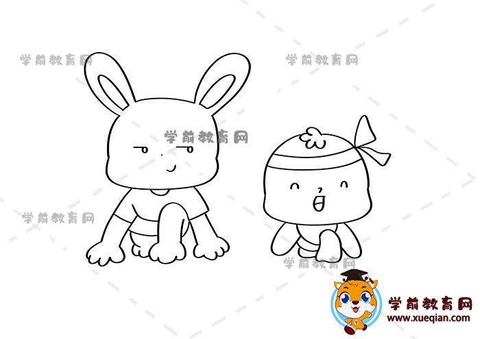 龜兔賽跑兒童畫